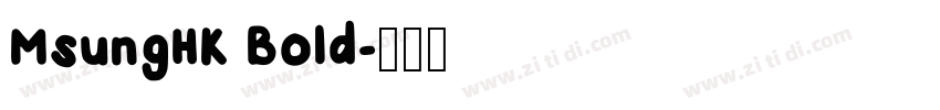 MsungHK Bold字体转换